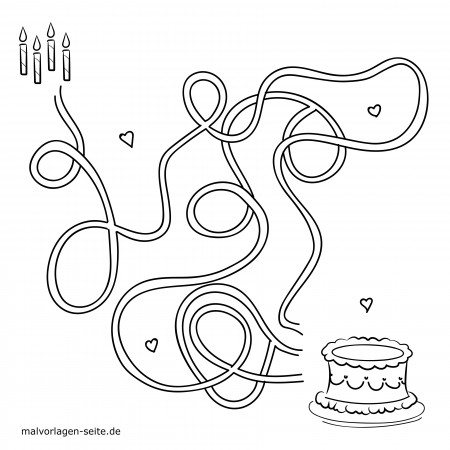 Maze for kids - Find the way - Free coloring pages