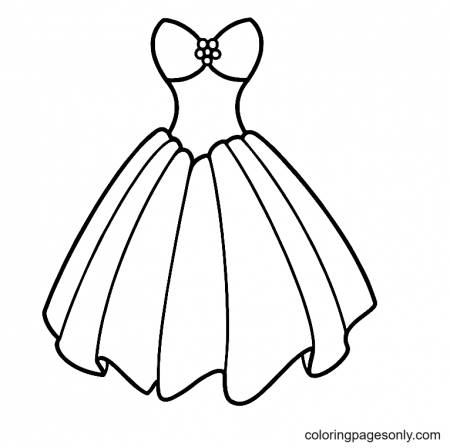 Princess Dress Coloring Pages - Dress Coloring Pages - Coloring Pages For  Kids And Adults