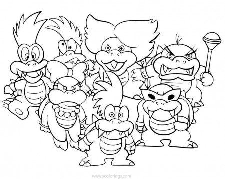 Bowser Koopalings Coloring Pages - XColorings.com