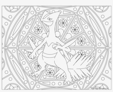 Pokemon Sceptile Coloring Pages - Adult Pokemon Coloring Page - Free  Transparent PNG Download - PNGkey