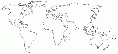 5 Free Printable Blank World Map with Countries Outline in PDF | World Map  With Countries