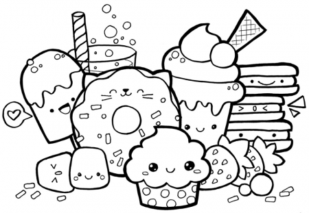 Cute Food Coloring Pages | K5 Worksheets | Doodle coloring, Cute coloring  pages, Food coloring pages