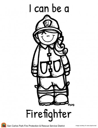 i can be a firefighter coloring sheet | San Carlos Park Fire Protection and  Rescue Service District