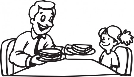Table Manners Coloring Page