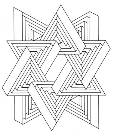 Free Optical Illusion Coloring Page