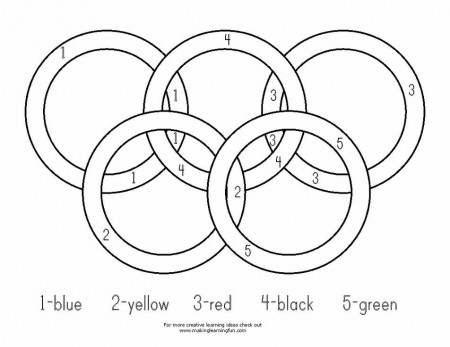Printable Olympic Logo Coloring Page