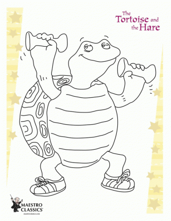 Free Tortoise and the Hare Coloring Page - Maestro Classics