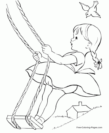 Swing Coloring Page