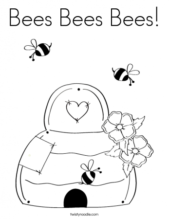 Honey Bee Coloring Page - Twisty Noodle