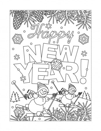 New Year & January Coloring Pages: Printable Fun to Help Kids ...