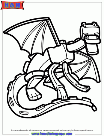 Ender Dragon Coloring Page | Minecraft animado, Dragones, Dibujos