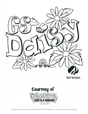 Daisy Girl Scout Coloring Pages Promise Cookie – betinfon.club