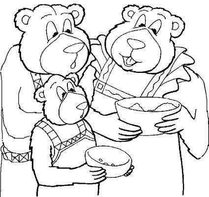 goldilocks three little bears coloring pages goldilocks and the ...