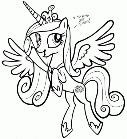 Top My Little Pony Princess Coloring Pages Princess Cadence ...