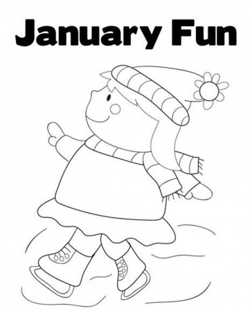 January Winter Coloring Pages | Winter Coloring pages of ...