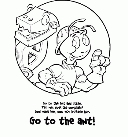 Go To The Ant for God Made Coloring Pages Free Printable