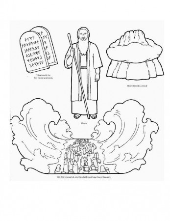 9 Pics of God Parting The Sea Of Red Coloring Page - Moses and Red ...