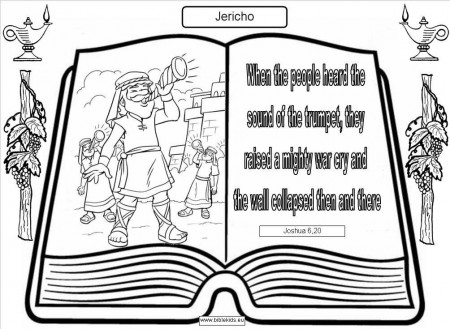Walls Of Jericho Coloring Page - Coloring Pages for Kids and for ...