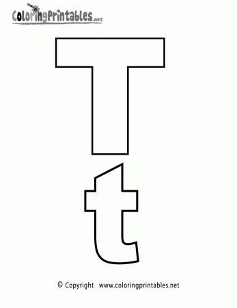Alphabet Letter T Coloring Page - A Free English Coloring Printable