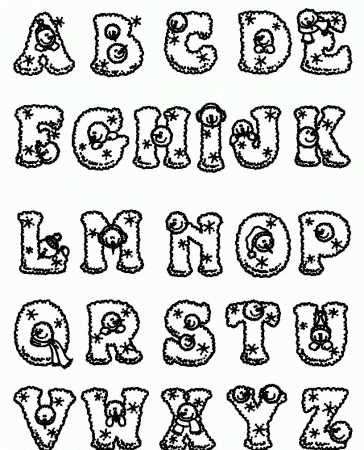 Funny Alphabet With Dolls Coloring Pages For Kids #e2p : Printable ...