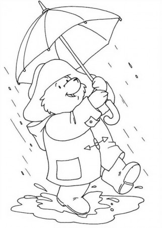 Rainy Day Coloring Sheet - Coloring Pages for Kids and for Adults