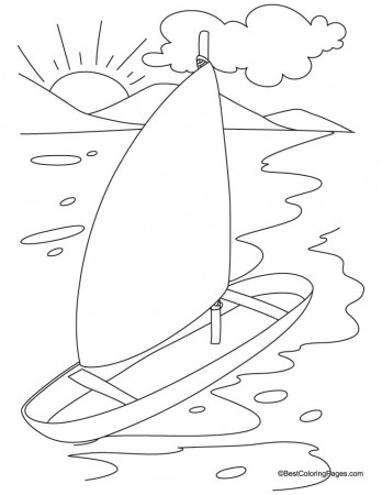 Yacht coloring page | Download Free Yacht coloring page for kids 