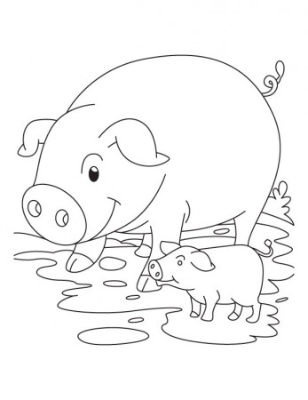 Pig and Piglet coloring page | Download Free Pig and Piglet coloring page  for kids | Best Coloring Pages