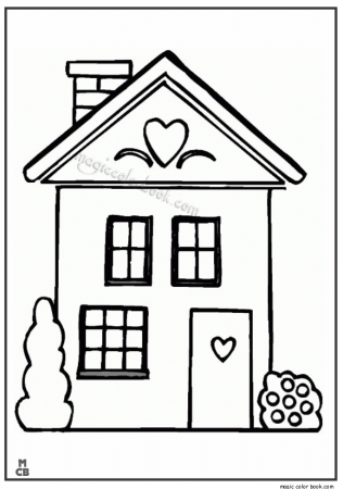 Big House Cartoon Printable coloring pages