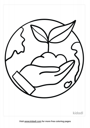 Save The Earth Plant A Tree Coloring Pages | Free World-geography-and-flags Coloring  Pages | Kidadl