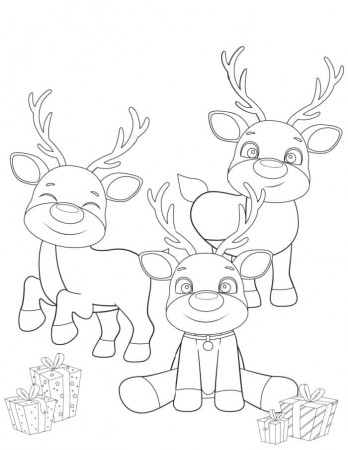 3 Free Printable Reindeer Coloring Pages - Freebie Finding Mom