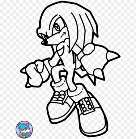 sonic the hedgehog coloring pages knuckles PNG image with transparent  background | TOPpng
