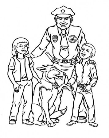 Drawing Police Officer #105411 (Jobs) – Printable coloring pages