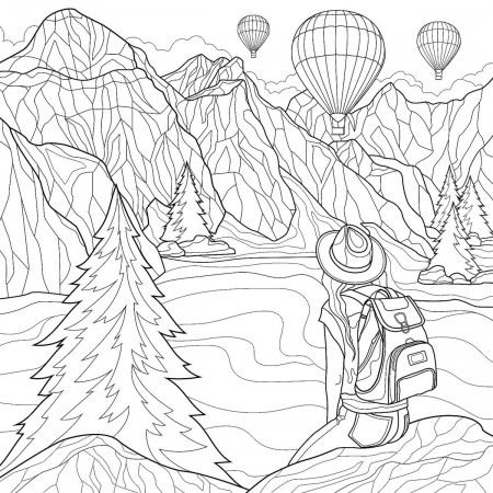Travel Coloring Pages: 17 Printable Coloring Pages for Adults of Scenic  Places You'd Want to Escape To | Printables | 30Seconds Mom