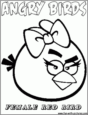 Angry Birds Coloring Pages Red Bird