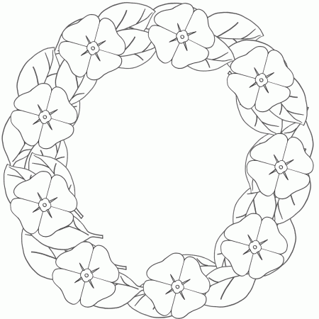 12 Pics of Coloring Page Flower Wreath - Christmas Flower Coloring ...