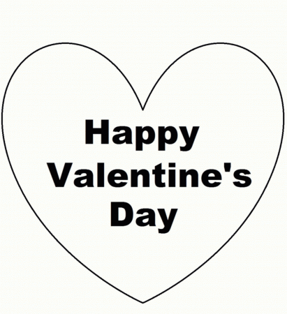 Heart Of Happy Valentines Day Coloring Pages | Valentine Coloring ...