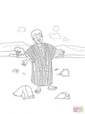 Joseph Coat of Many Colors coloring page | Free Printable Coloring ...