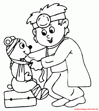 First Aid Coloring Page For Kids