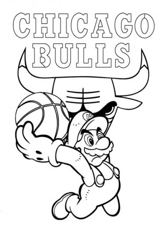 Chicago Bulls Coloring Page - Coloring Home