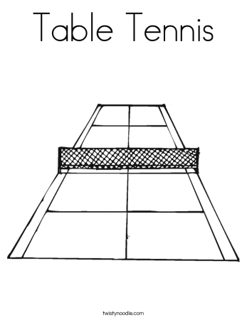 Table Tennis Coloring Page - Twisty Noodle