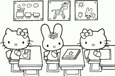 School Building Coloring Page Classes Coloring Page For Kids ...