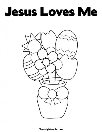 Jesus Loves Me Coloring - Coloring Pages for Kids and for Adults