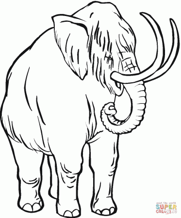 Baby Mammoth coloring page | Free Printable Coloring Pages