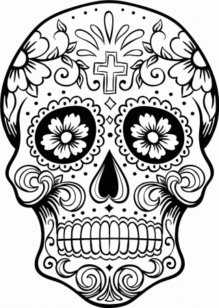 Printable Day Of The Dead Coloring Sheets Free Coloring Sheet ...