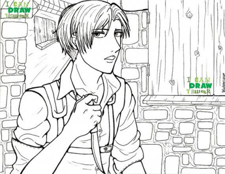 Levi Ackerman Attack on Titan colouring page by ...