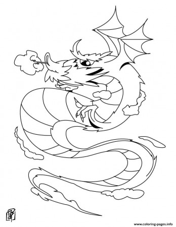 Cool Dragon Chinese New Year Coloring Pages Printable