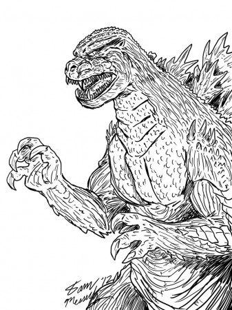 Godzilla Coloring Page - Auromas.com