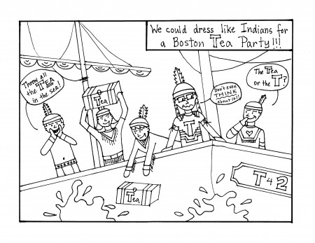 Boston Tea Party Coloring Page Page 1