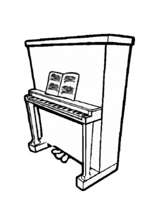 Coloring Page piano 2 - free printable coloring pages