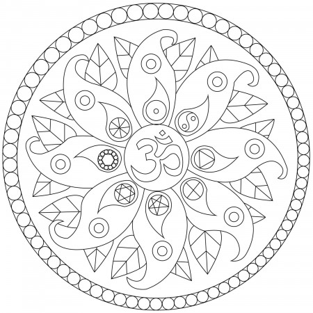Simple Mandala with symbols - Easy Mandalas for kids - 100 ...